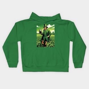 Folk Art Leprechaun Kids Hoodie